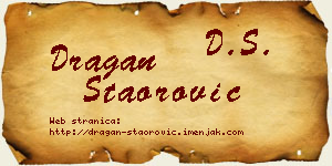 Dragan Staorović vizit kartica